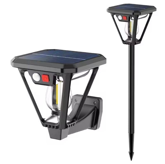 Solar Motion Sensor LED Light Outdoor – Waterproof Wall Mounted & Plug-In Dual Function for Garden, Lawn, Porch & Camping