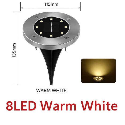 Solar Ground Lights – Waterproof LED Outdoor Disk Lights for Garden, Lawn & Pathway (1/4/8 Pack)