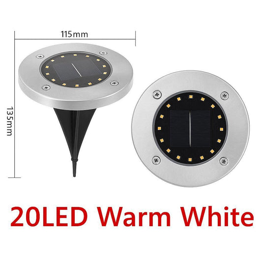 Solar Ground Lights – Waterproof LED Outdoor Disk Lights for Garden, Lawn & Pathway (1/4/8 Pack)