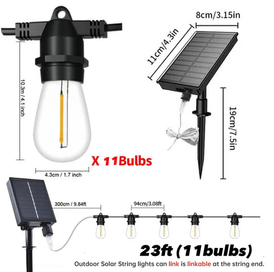 Xyvera Lighting s – 43/100FT with 11/32 Shatterproof S14 LED Bulbs, Waterproof Warm White Patio & Backyard Lighting